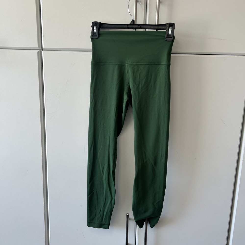 Lululemon Align High-Rise Pant 25 Nulu Yoga Leggings Dark Green LW5CT3S Size 4